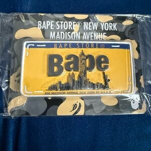Bape Yellow and Black New York Plate